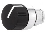 Comutator Rotativ 22mm Negru 2 Puncte