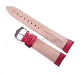 Cumpara ieftin Curea de Ceas din Piele Natural? Ro?ie, cu Imprimeu Crocodil