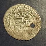 Ungaria 1 Denar Argint 1580 Rudolf II KB - Moneda Veche Argint