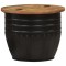 vidaXL Măsuță de cafea, negru, 50x39,5 cm, lemn masiv reciclat 351752