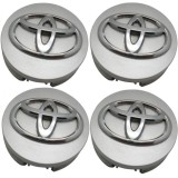 Set 4 Capace Jante Aliaj Toyota 62mm Argintiu
