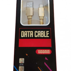 Cablu date si incarcare, USB - Iphone,100 cm - Auriu