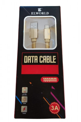 Cablu date si incarcare, USB - Iphone,100 cm - Auriu foto