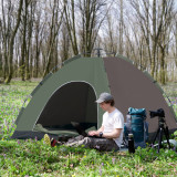 Outsunny Cort pentru Camping Pop-Up pentru 4 Persoane cu Geanta pentru Transport, Carlige pentru Lampa si Buzunare pentru Depozitare, 210x210x135cm