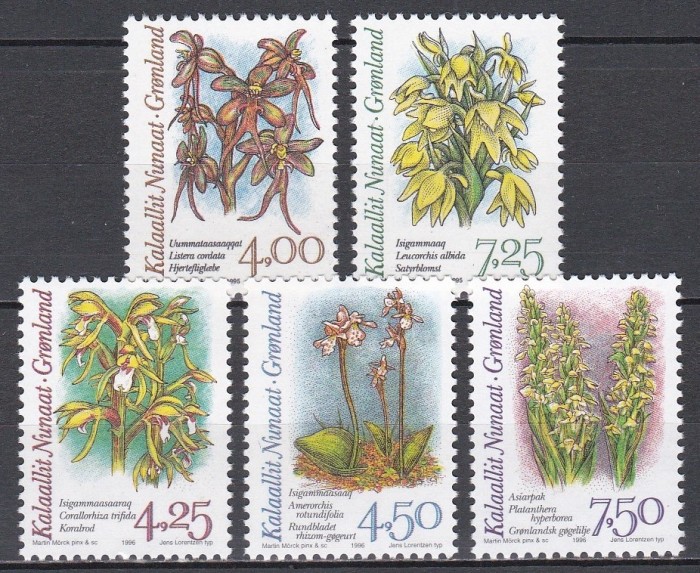 Groenlanda 1995,1996 - Orhidee arctice, 2 Serii, MNH
