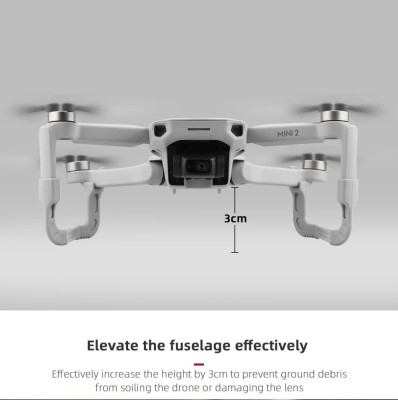 Picioare &amp;icirc;nălțătoare pentru dronă DJI Mini 2 / Mini 2 SE / Mini 4K &amp;ndash; Suport stabilizator, protecție multifuncțională, ABS foto