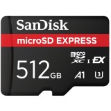 Card Memorie microSDXC SanDisk Express, 512Gb, Clasa 10 / UHS-1 U3 SDSQXFN-512G-GN4NN