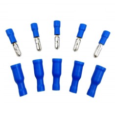Set 5 perechi conectori glonț 22-16 AWG &ndash; Mamă-Tată, albastru