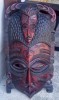 Africana masca artizanala decorativa lemn sculptat model tribal Africa de Vest impunatoare 82 x 45 x 20 cm