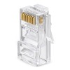 Set 10x mufe retea UTP, 8 contacte, RJ45 CAT5 - Alb