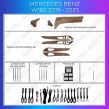 Lumini Ambientale trimuri lemn Mercedes GLE GLS W166 control pe sistemul original sau telefon CarStore Technology