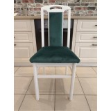 SCAUN COLOR 6 , ALB TAPITERIE VERDE