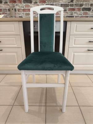 SCAUN COLOR 6 , ALB TAPITERIE VERDE foto