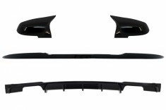 Eleron Portbagaj cu Difuzor Bara Spate Evacuare Dubla si Capace Oglinzi BMW Seria 3 F30 (2011-2019) M4 CSL M Performance Design Negru Lucios Performan foto