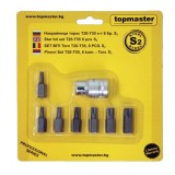 Topmaster 330325 - Set capete de insurubare profil TX20 TX25 TX30 TX40 TX45 TX50 TX55 8 bucati