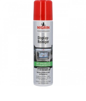Solutie tip spuma curatare ecrane, display NIGRIN 75ml, pentru navigație, afișaje radio și telefon mobil, ecrane LCD și TFT. foto