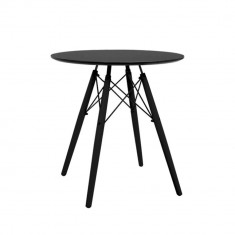 Masa rotunda dining, negru,MDF, 60x70cm, MONTY foto