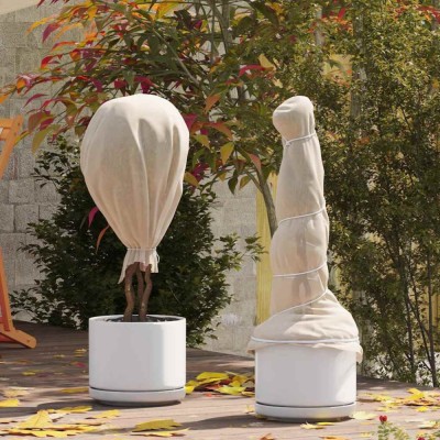 vidaXL Fleece de Protecție pentru Plante &amp;icirc;mpotriva &amp;Icirc;nghețului Bej 42021021 foto