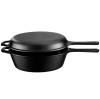Oala fonta Navaris, 3.6L, 42.6x26.4x11.7 cm, capac dual si manere, negru, 61695.01