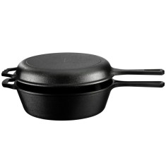 Oala fonta Navaris, 3.6L, 42.6x26.4x11.7 cm, capac dual si manere, negru, 61695.01