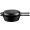 Oala fonta Navaris, 3.6L, 42.6x26.4x11.7 cm, capac dual si manere, negru, 61695.01