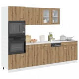 VidaXL Set dulapuri de bucătărie Lyon 7 piese Artisan Stejar lemn prelucrat