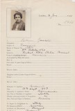 Cerere de viza pentru pentru Yugoslavia 1921