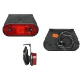 Lampa gabarit auto BestAutoVest 12/24V ovala Rosie cu led, 120x67mm, cu suport fixare, 1 buc., Rapid