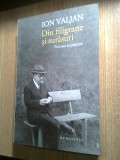 Ion Valjan - Din filigrane si surasuri - Portrete suprapuse (Humanitas, 2014) - autograf editoare Micaela Gulea pentru Lucian Boia