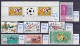 Lot filatelic Sport / Fotbal - Triptic Antilele Olandeze (Spania '82) &amp; timbre Indonezia, Spania, Germania, Ungaria -A991