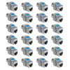 Set 24 Mufe CAT8 de 40 Gbit pentru cabluri Ethernet RJ45, Kwmobile, Argintiu, Metal, 52517.24