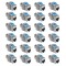 Set 24 Mufe CAT8 de 40 Gbit pentru cabluri Ethernet RJ45, Kwmobile, Argintiu, Metal, 52517.24