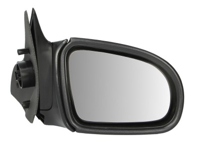 Oglinda exterioara Opel Corsa B 01.1993-10.2001 partea dreapta View Max crom convex carcasa neagra reglare electrica cu incalzire foto