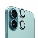 Folie de protectie Camera Spate Blueo Metal Frame pentru Apple iPhone 16 Plus / 16, Sticla Securizata, Verde