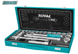 Total - Trusa De Chei Tubulare 1/2 Cu Antrenor 24Piese (Industrial)