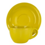 Set ceasca cu farfurie, 170 ml, Galben