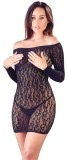 Rochie elastica, cu maneci lungi, fara cusaturi, cu decolteu pe umeri Orion -