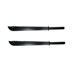 Set doua sabii vanatoare DEPOX&reg;, Ninja Blade, maner metal, 50 cm, negru, teaca inclusa