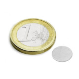 Magnet neodim disc &Oslash;10&amp;#215;0,6 mm, putere 310 g, N35