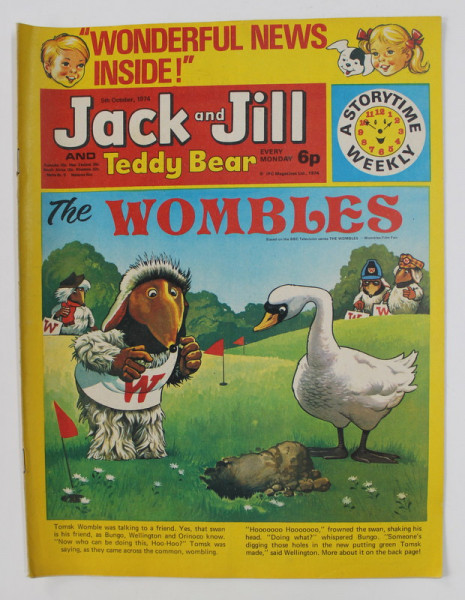 JACK AND JILL AND TEDDY BEAR , ` REVISTA CU BENZI DESENATE PENTRU COPII , 5 OCT. , 1974