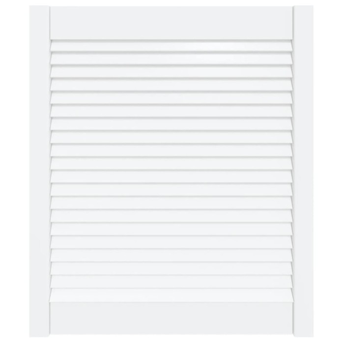 Usa de dulap design lambriu, alb, 69x59,4 cm, lemn masiv pin