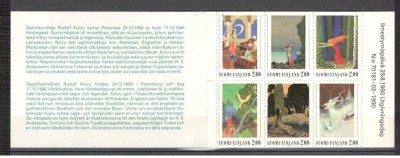 Finlanda.1990 100 ani nastere R.Koivu-Ilustratii carnet DF.107 foto