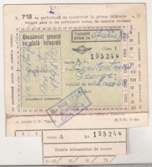 bnk div CFR - Abonament general cu plata integrala - Cls 1 - 1968