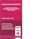 Cercetari de marketing. Concepte de Baza. Scale de Masura. Analiza Regresionala Univariata si Multivariata. Statistica Inferentiala - Cristina Maria S