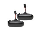 Set lampa semnalizare laterala AUDI A3 (8P), 05.2003-04.2008; A4 (B6/B7), 11.2000-2008; A6 (C5/C6), 06.2001-03.2011, dynamic indicator; LED; fumuriu;