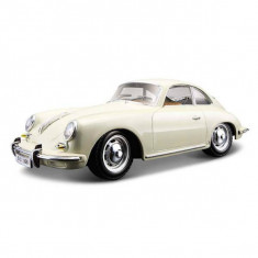 Macheta Masina Porsche 356B Coupe 1961 BBURAGO Scara 1:24 White foto