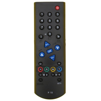 Telecomanda pentru TV Grundig TP715, neagra cu functiile telecomenzii originale foto