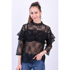 Bluza Eleganta Pieces Rexit 3/4 Black foto