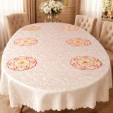 Set fata de masa alba cu 6 broderii - 6 persoane