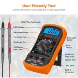 Multimetru digital, ampermetru profesional, voltmetru, ohmetru, multimetru electric mini portabil, testare amperi, ohmi, volți, curent continuu/altern